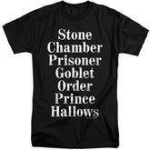 Harry Potter Titles Men's 18/1 Tall Cotton Short-Sleeve T-Shirt